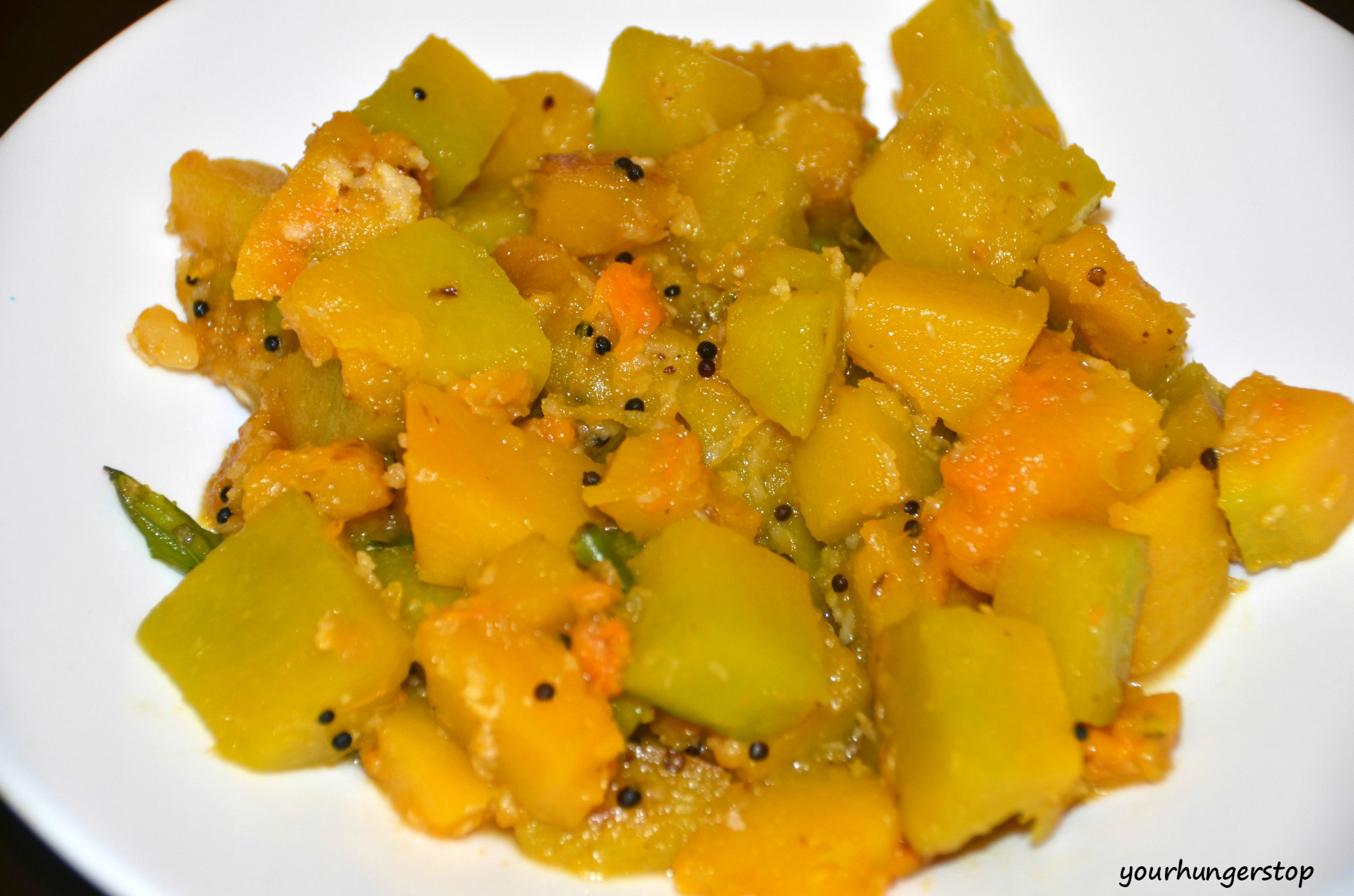 Kaddu Ki Sabzi Pumpkin Sabzi Dudhi Bhaji Yourhungerstop